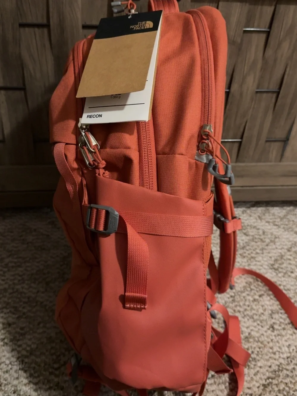 The North Face Recon Backpack in Orange Red